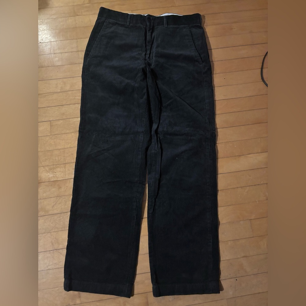 Zara Men's Dark Grey Corduroy Trousers